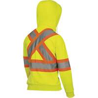 6925W Women's Zip Style Hoodie, X-Small, High Visibility Yellow D. Morneault & Fils