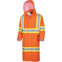 5630 The Rock 300D Waterproof Long Coat, Polyester, Small, High Visibility Orange D. Morneault & Fils