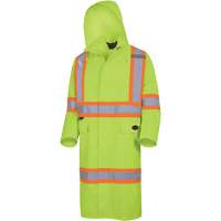 5631 The Rock 300D Waterproof Long Coat, Polyester, Small, High Visibility Lime-Yellow D. Morneault & Fils