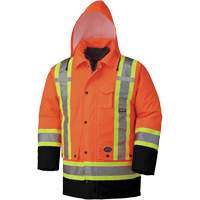 5020BB Manteau de s&eacute;curit&eacute; 7 en 1 imperm&eacute;able, Orange haute visibilit&eacute;, 2T-Grand D. Morneault & Fils