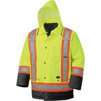 5021BB Manteau imperm&eacute;able 7 en 1, Jaune lime haute visibilit&eacute;, T-petit D. Morneault & Fils