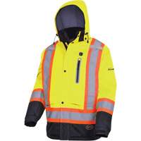 5408 Waterproof Heated Insulated Jacket, Men's, Small, High Visibility Lime-Yellow D. Morneault & Fils