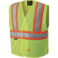 6916A Flame Resistant Safety Vest, High Visibility Lime-Yellow, Medium/Small, Polyester D. Morneault & Fils