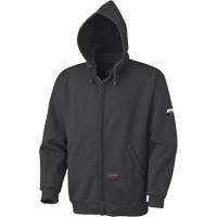 337 Flame-Resistant Zip Style Hoodie, Men's, X-Small, Black, 22 cal/cm² D. Morneault & Fils