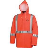 576J High-Visibility FR Rain Jacket, Small, High Visibility Orange D. Morneault & Fils