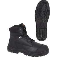 1025 Black 6" Work Boots, Leather, Steel Toe, Size 10 D. Morneault & Fils