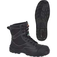 1050 Black Composite Safety Work Boots, Leather, Size 14, Impermeable D. Morneault & Fils