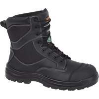 1050 Black Composite Safety Work Boots, Leather, Size 14, Impermeable D. Morneault & Fils
