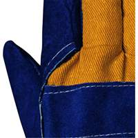 630 Blue Insulated Fitter's Gloves, One Size, Split Cowhide Palm, Boa Inner Lining D. Morneault & Fils