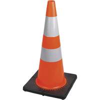 183 Premium Flexible Safety Cone, 28", Orange, 4" & 6" Reflective Collar(s) D. Morneault & Fils