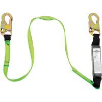 SA-5400-6 Shock Absorbing Lanyard, 6', Snap Hook Center, Snap Hook Leg Ends, Polyester D. Morneault & Fils