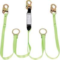 SA-54055-6 Shock Absorbing Lanyard, 6', Snap Hook Center, Snap Hook Leg Ends, Polyester D. Morneault & Fils