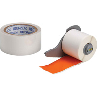 ToughStripe&reg; Ultra-Aggressive Adhesive Multi-Purpose Label Tape with Overlaminate, Polyester, Orange, 2" Width D. Morneault & Fils