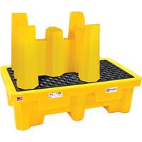 Ultra-Drum Rack 4-Drum Containment System without Drain, 53" L x 53" W x 77.8" H, 3000 US gal. Capacity D. Morneault & Fils