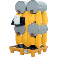 Ultra-Drum Rack 4-Drum Containment System without Drain, 53" L x 53" W x 77.8" H, 3000 US gal. Capacity D. Morneault & Fils