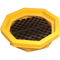 Ultra-Drum Tray&reg; with Grating, 32" L x 32" W x 8.1" H, 21.1 US gal. Spill Capacity D. Morneault & Fils