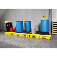 4-Drum Nestable Ultra-Spill Pallet&reg;, 66 US gal. Spill Capacity, 51" x 51" x 10" D. Morneault & Fils