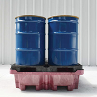 4-Drum Ultra-Spill King&reg; Drum Spill Pallet, 85 US gal. Spill Capacity, 51" x 51" x 17.5" D. Morneault & Fils