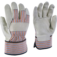 Gants de travail ray&eacute;s 24-61, T-petit, Paume en Cuir fleur de vache D. Morneault & Fils