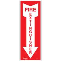 "Fire Extinguisher" Sign, 5" x 14", Vinyl, English with Pictogram D. Morneault & Fils