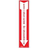 "Extincteur d'incendie" Sign, 4" x 18", Vinyl, French with Pictogram D. Morneault & Fils