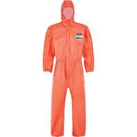 MicroMax&reg; NS Coverall with Elastic Hood, Cuffs, Waist & Ankles, Small, Orange, Microporous D. Morneault & Fils