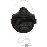 AirWave M Series Black Disposable Masks with SmartStrap&reg; & Nose Flange, N95, NIOSH Certified, Medium/Large D. Morneault & Fils