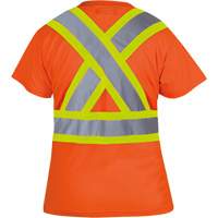 6948 T-shirt de s&eacute;curit&eacute; en il-de-perdrix pour femme, Polyester, T-petit, Orange haute visibilit&eacute; D. Morneault & Fils