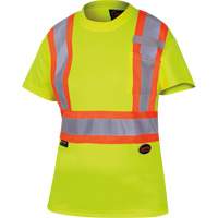 6949 T-shirt de s&eacute;curit&eacute; en il-de-perdrix pour femme, Polyester, T-petit, Jaune lime haute visibilit&eacute; D. Morneault & Fils