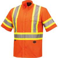 4442 Chandail &agrave; manches courtes de s&eacute;curit&eacute; ultra fraîche et ultra respirant, Coton, Petit, Orange haute visibilit&eacute; D. Morneault & Fils