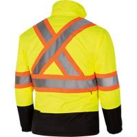 5771 Waterproof Reversible Safety Jacket, Polyester/Polyurethane, High Visibility Lime-Yellow, Small D. Morneault & Fils