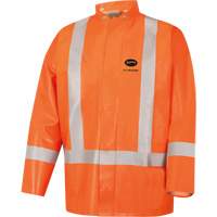 5990J Super Heavy-Duty FR/Arc Resistant Safety Rain Jacket, Small, High Visibility Orange, 11 cal/cm² D. Morneault & Fils