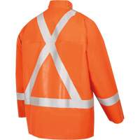 5990J Super Heavy-Duty FR/Arc Resistant Safety Rain Jacket, Small, High Visibility Orange, 11 cal/cm² D. Morneault & Fils
