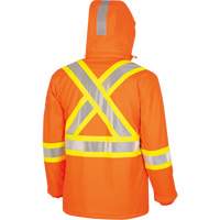 5884 Flash-Gard&reg; FR/Arc-Rated Waterproof Jacket with Hood, Small, High Visibility Orange, 51 cal/cm² D. Morneault & Fils