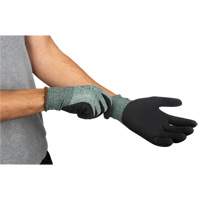 Eco-Friendly Crinkle Grip Coated Gloves, 7, Foam Latex Coating, 15 Gauge, Nylon/RPET Shell D. Morneault & Fils