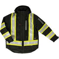 Ripstop 4-in-1 Safety Jacket, Polyester, Black, X-Small D. Morneault & Fils