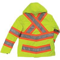 Womens Insulated Flex Safety Jacket, Polyester, High Visibility Lime-Yellow, X-Small D. Morneault & Fils