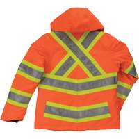 Womens Insulated Flex Safety Jacket, Polyester, High Visibility Orange, X-Small D. Morneault & Fils