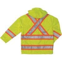 Ripstop Safety Rain Jacket, Polyester, X-Small, High Visibility Lime-Yellow D. Morneault & Fils