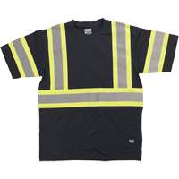 Short Sleeve Safety T-Shirt, Cotton, X-Small, Black D. Morneault & Fils