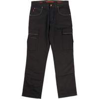 WP100 Work Pants, Cotton/Spandex, Black, Size 0, 30 Inseam D. Morneault & Fils