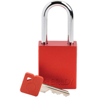 Lockout Padlock, Safety Padlock, Keyed Different, Aluminum, 1-1/2" Width D. Morneault & Fils