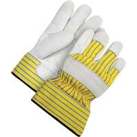 Lined Fitter's Gloves with Safety Cuff, 2X-Large, Grain Cowhide Palm, Acrylic-Pile Inner Lining D. Morneault & Fils