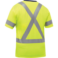 Bisley&reg; X-Back Short Sleeve Shirt, Poly-Cotton, Small, High Visibility Lime-Yellow D. Morneault & Fils