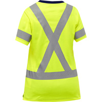 Bisley&reg; Women's X-Back Short Sleeve Shirt, Poly-Cotton, Small, High Visibility Lime-Yellow D. Morneault & Fils