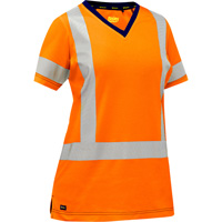 Bisley&reg; Women's X-Back Short Sleeve Shirt, Poly-Cotton, Small, High Visibility Orange D. Morneault & Fils