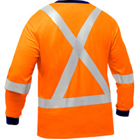 Bisley&reg; X-Back Long Sleeve Shirt, Poly-Cotton, Small, High Visibility Orange D. Morneault & Fils
