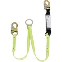SA-5405-4 Shock Absorbing Lanyard, 4', Snap Hook Center, Snap Hook Leg Ends, Polyester D. Morneault & Fils