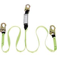 SA-54000-6 Shock Absorbing Lanyard, 6', Snap Hook Center, Snap Hook Leg Ends, Polyester D. Morneault & Fils