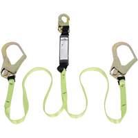 SA-54022-4 Shock Absorbing Lanyard, 4', Form Hook Center, Snap Hook Leg Ends, Polyester D. Morneault & Fils